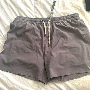 Vuori Men's Gray Drawstring Elastic Waist Athletic Shorts Size XL